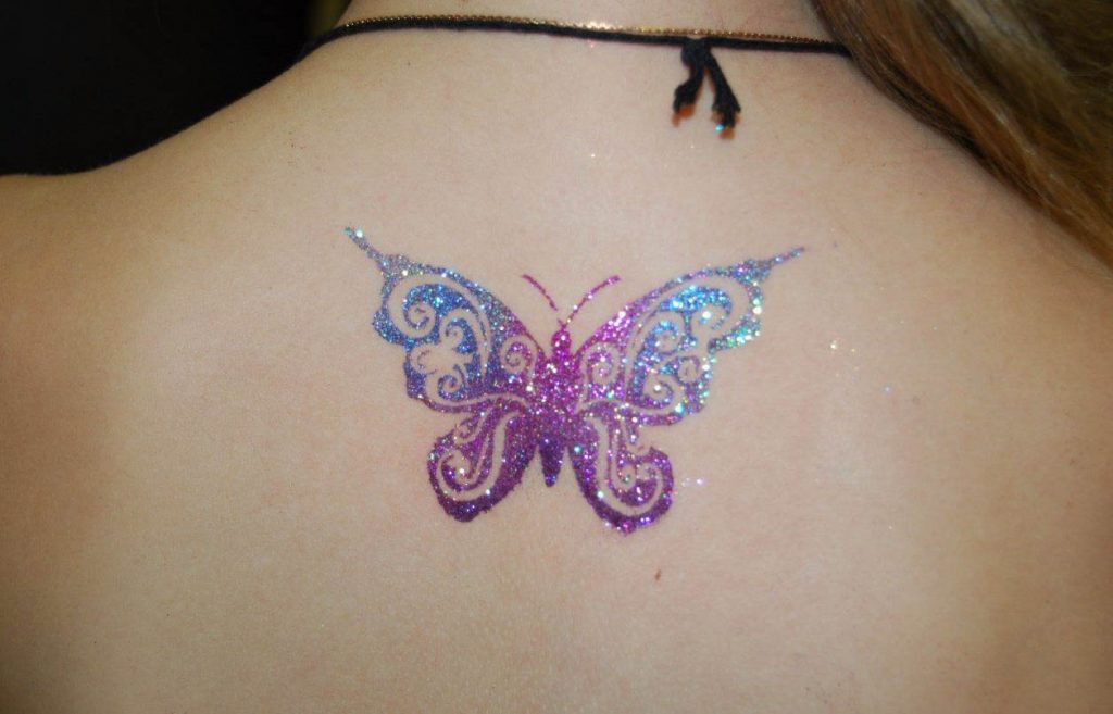 how to make Shimmer or Glitter Tattoo